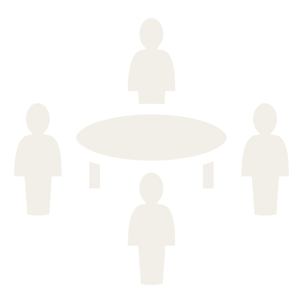 a simple icon depicting four players at a table